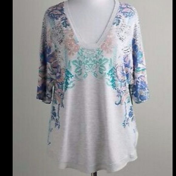Anthropologie AKEMI + Kin Tiger Floral Printed Tee - Picture 2 of 6